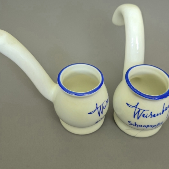 Vintage Weisenbach Schnapps Sipping Pipes | German Porcelain Set of 2 - Picture 4 of 9